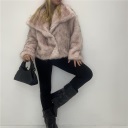 pelliccia foderata con bottoni luxe